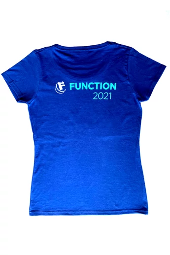 Function 2021 T-shirt, We love to party, Navy Blue, Women