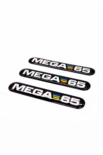MEGA65 sticker, embossed